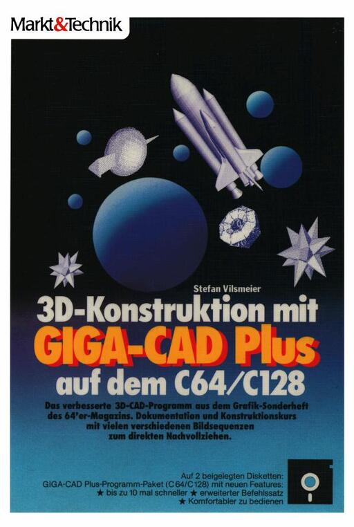 3D-Konstruktion mit GIGA-CAD Plus auf dem C64/C128