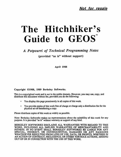 The Hitchhikers guide to GEOS
