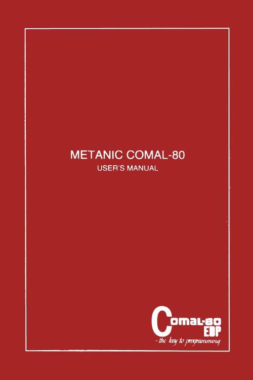 Comal-80 Users Manual