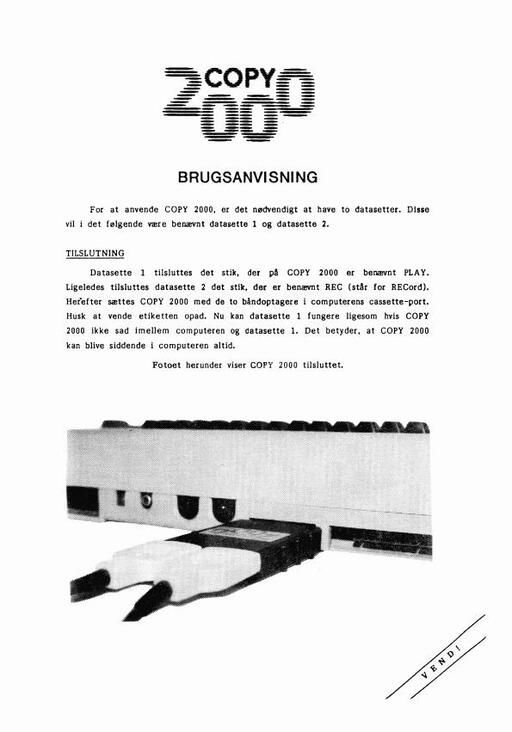 COPY 2000 Brugsanvisning