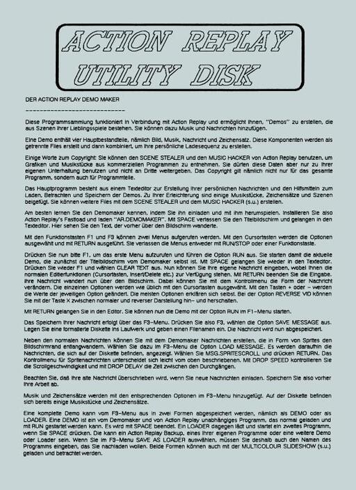 Action Replay 6 Utility Disk