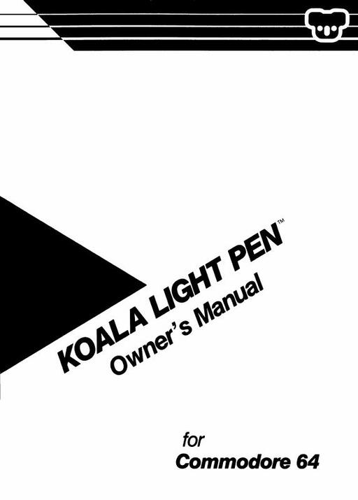 Koala Light Pen Owner's Manual for C64