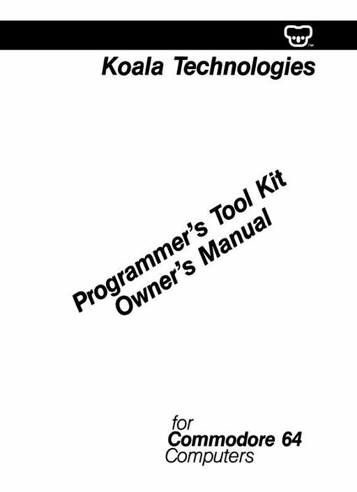 Programmer's Tool Kit Owner's Manual for C64 Computers