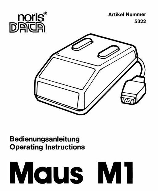 Maus M1 Bedienungsanleitung Operating Instructions